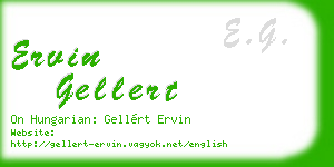 ervin gellert business card